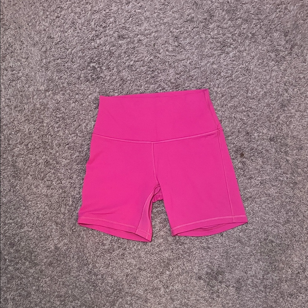 lululemon athletica Hot Pink High-Rise Bike Shorts
